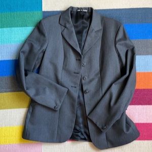 Charcoal grey wool hunt/equestrian coat